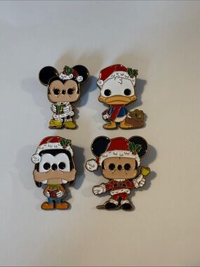 Funko Disney Mickey and Friends Christmas Pin Bundle